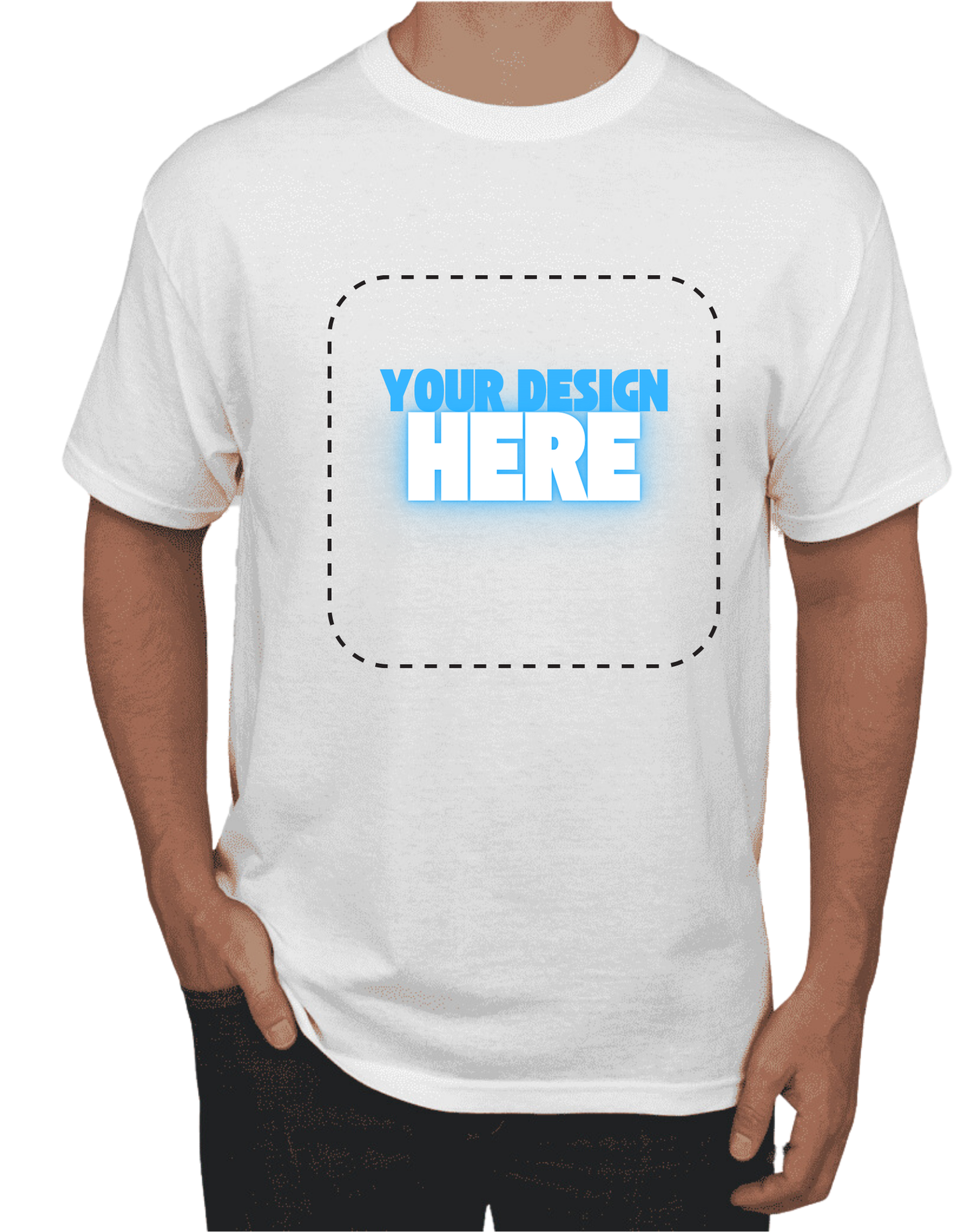 Men Short sleeve white t-shirt