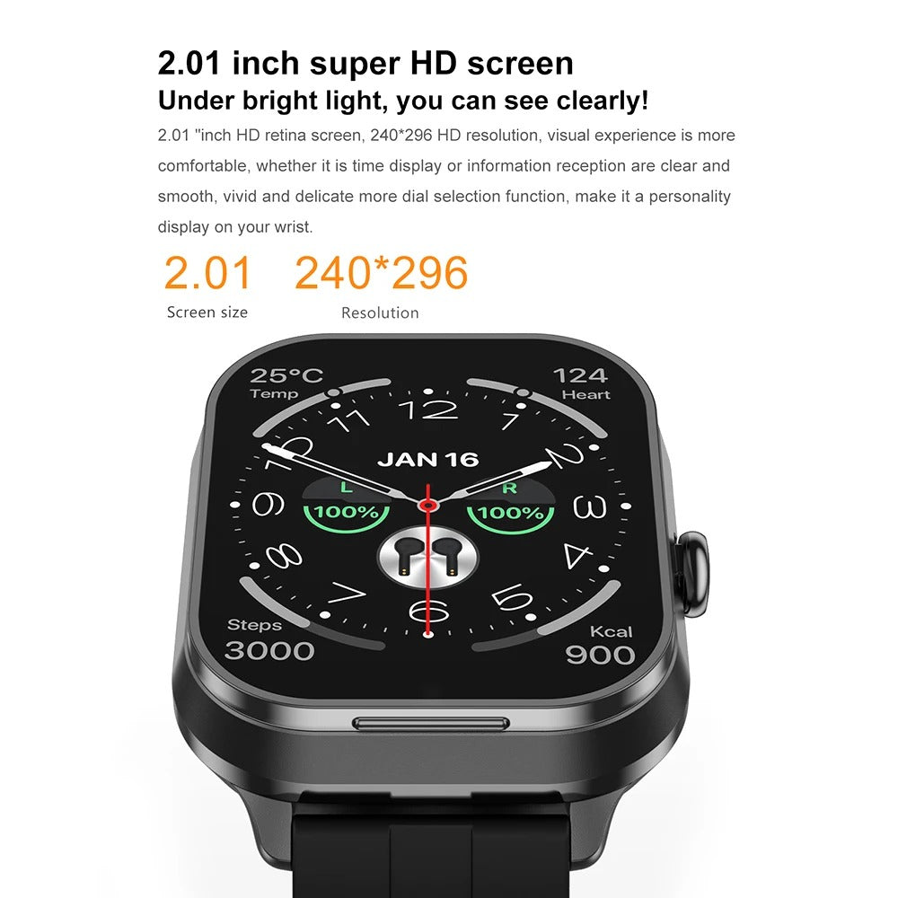 D8Pro smartwatch with headphones